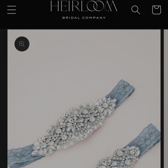 NWT Blue Heirloom Bridal Co Garter set - Picture 5 of 5